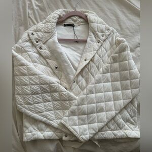 Zara Ivory Quilted Jacket